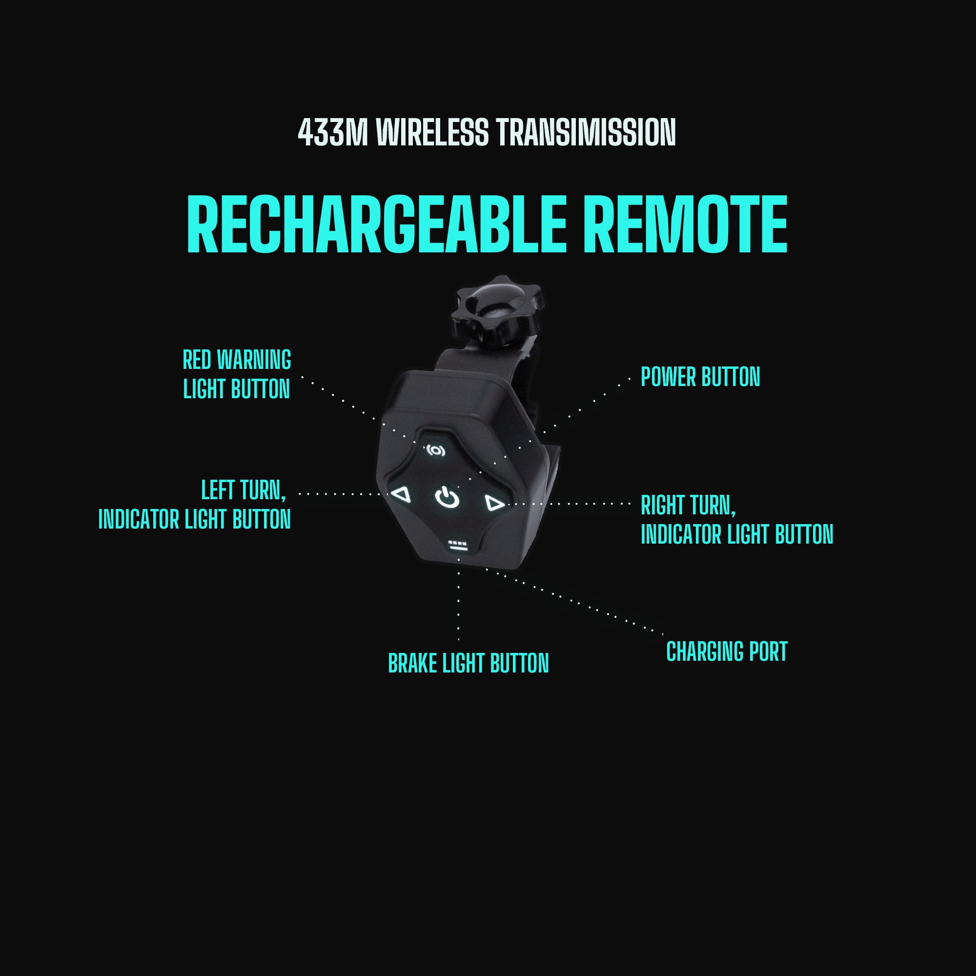 Ridezar Vivid Helmet Remote