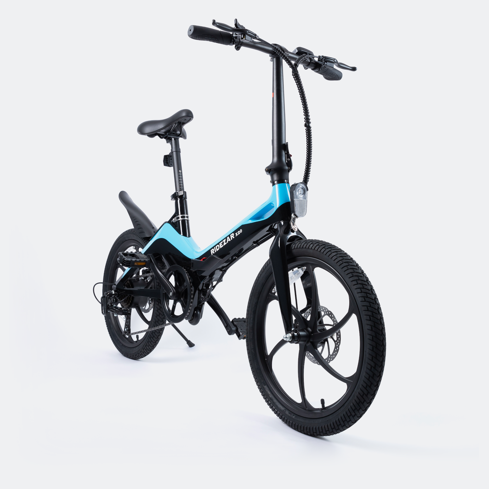 Front view of the 2022 Ridezar Rapid X20 Foldable Electric Bike