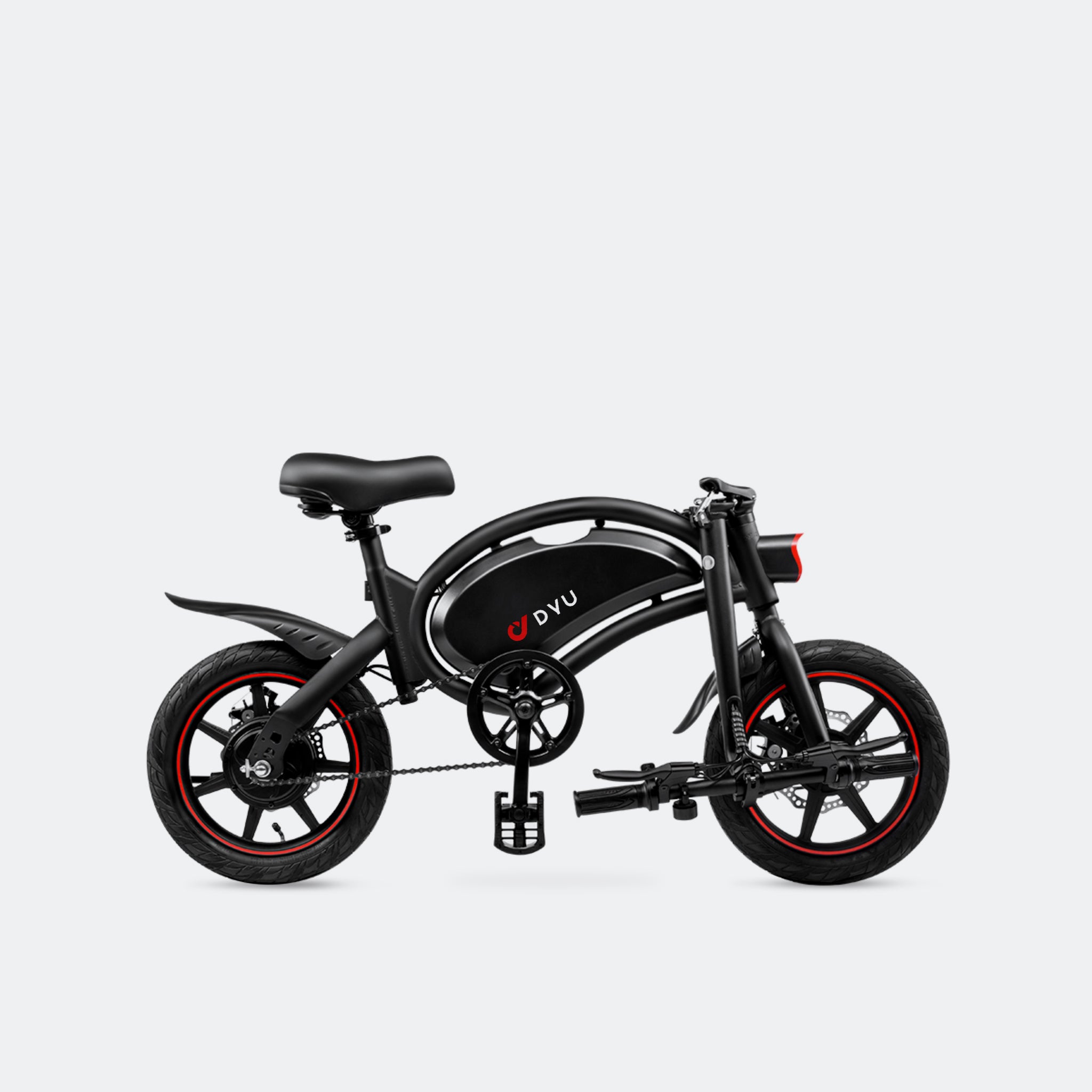 Folded DYU D3F Mini Electric Folding Bike