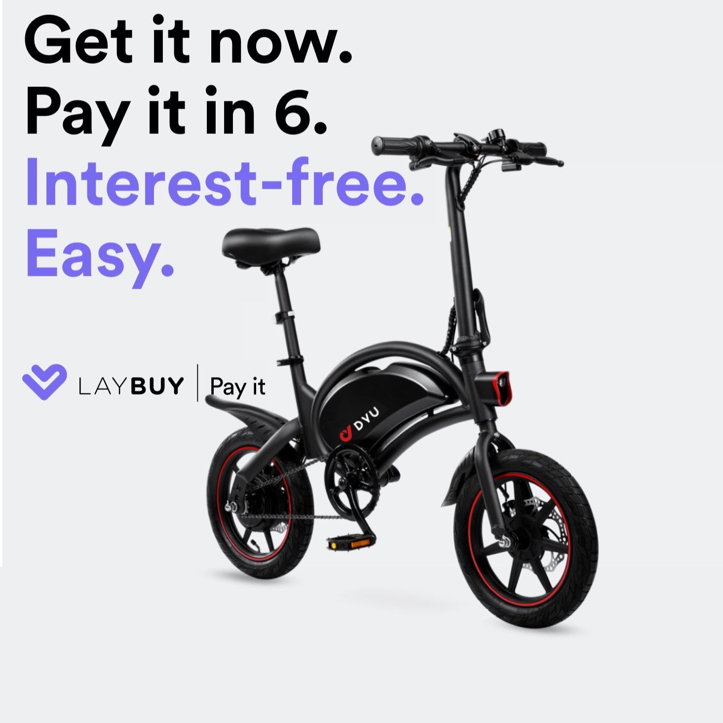 Pay The DYU D3F Ebike In 6 Interest-Free Payments