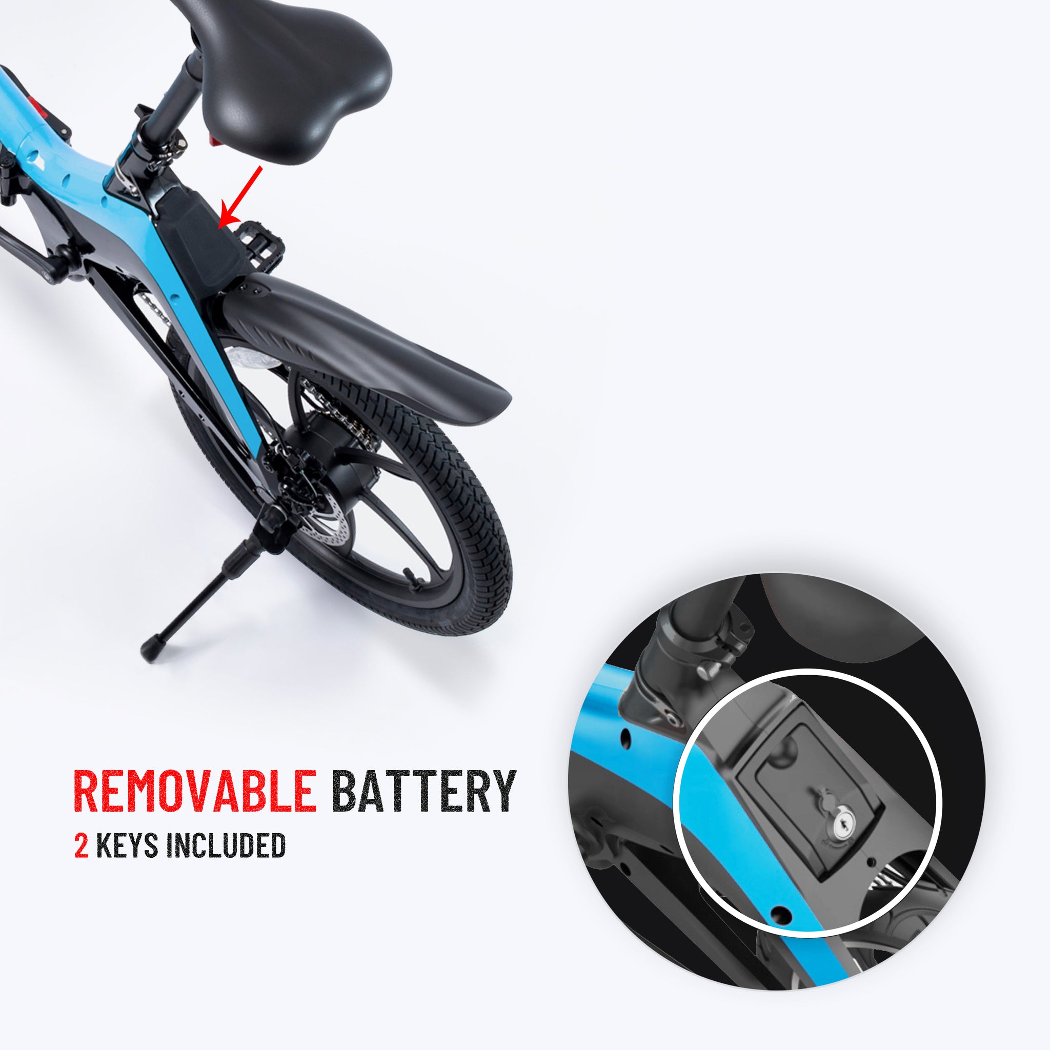 Ridezar Rapid X20 Electric Bike With Removable Battery